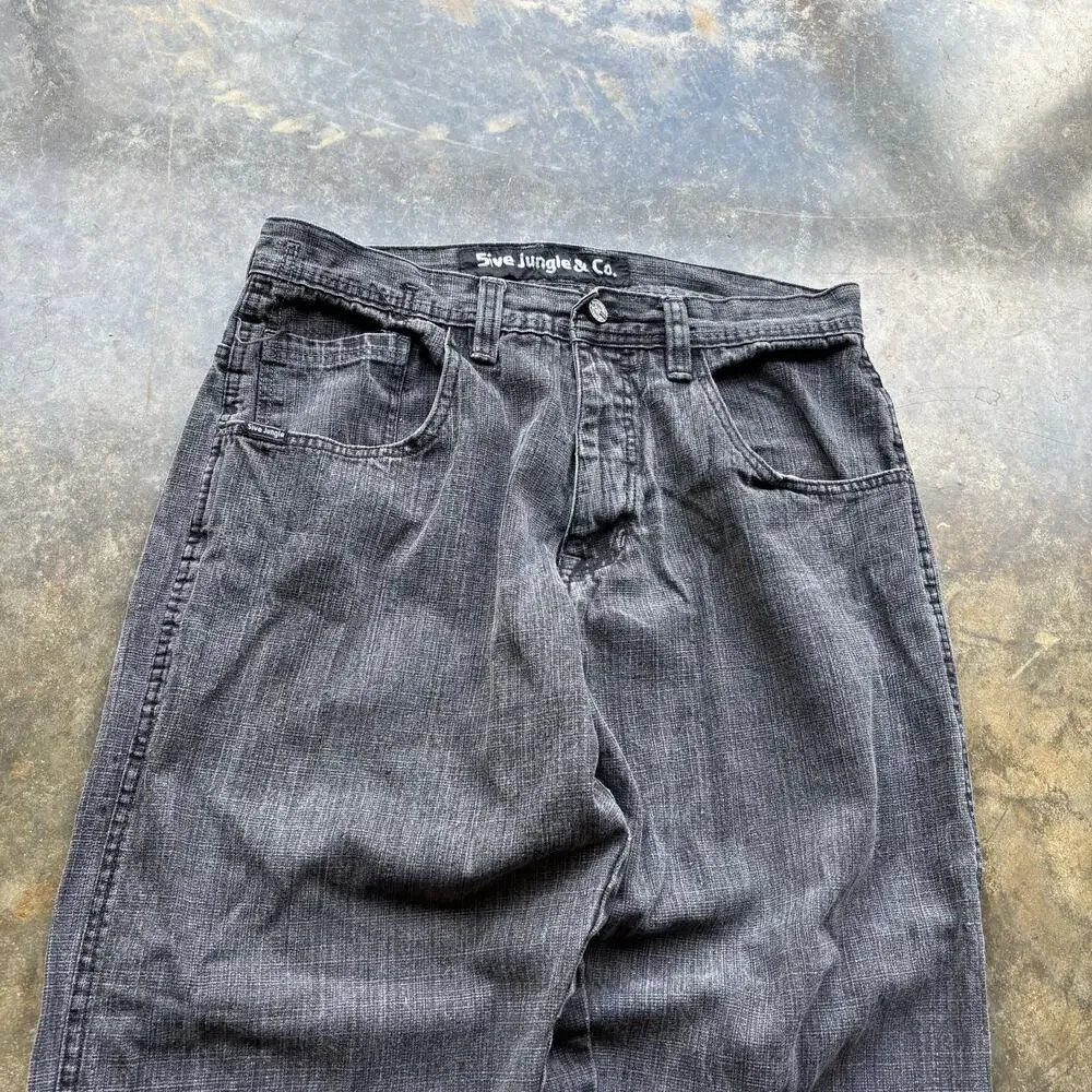 Vintage baggy southpole style black wide leg‎ jeans